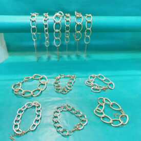 1410 pulseras de cadena dorada