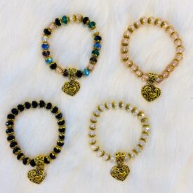 3062pulseras tipo cristales elasticos color al azar