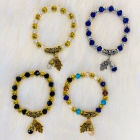3068 pulseras tipo cristales elasticos color al azar
