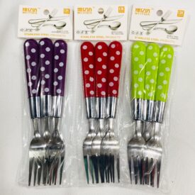 4338 set de 3 tenedores  color al azar