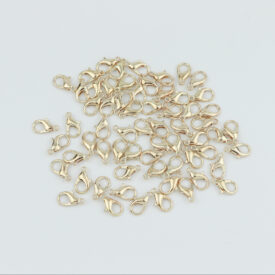 4372 mosquetones para armar color dorado x 100u.(18mm de ancho)