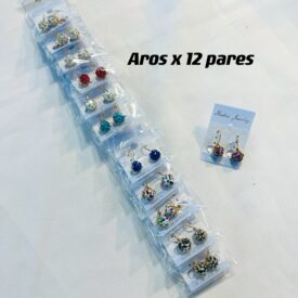 6018 aros x 12 pares KK07 dorado