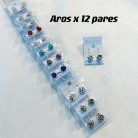6019 aros x 12 pares KK07 plateado