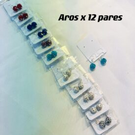 6020 aros x 12 pares plateado