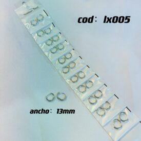 0494 aros Argollas acero blanco X 12 pares LX005