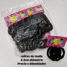 0497 colitas de toalla 5.5cm PJ13 NEGRO (cambio de carton）