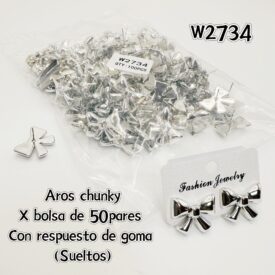 7101 aros chunky plateada W2734 x BOLSA