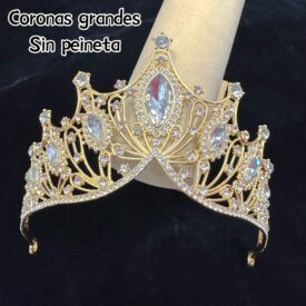 7121 coronas grandes dorada blanco
