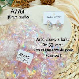 9137 aros chunky A7761 rosa x BOLSA