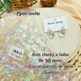 9139 aros chunky A7761 blanco x BOLSA