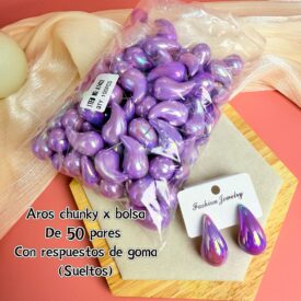 9432 aros chunky A7402 Violeta x BOLSA