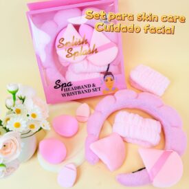 9579 set para skin care cuidado facial FD2WD rosa