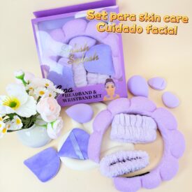 9580 set para skin care cuidado facial FD2WE lila