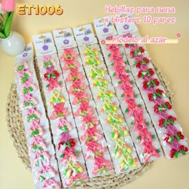 9898 hebillas broches para nena x blister 10 pares modelo al azar ET1006
