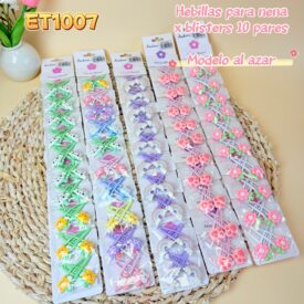 9899 hebillas broches para nena x blister 10 pares modelo al azar ET1007