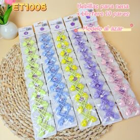 9900 hebillas broches para nena x blister 10 pares modelo al azar ET1008