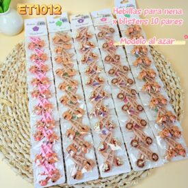 9904 hebillas broches para nena x blister 10 pares modelo al azar ET1012
