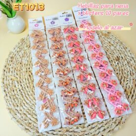 9904 hebillas broches para nena x blister 10 pares modelo al azar ET1013