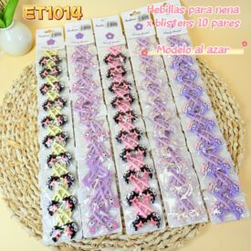 9905 hebillas broches para nena x blister 10 pares modelo al azar ET1014