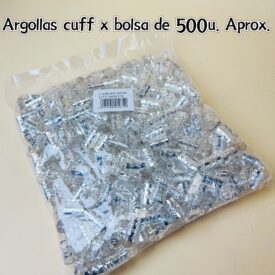 0122 argollas cuff x bolsa de 500u. Aprox. BF35