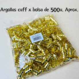 0123 argollas cuff x bolsa de 500u. Aprox. BF34