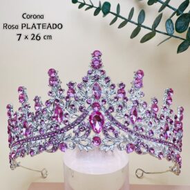 0137 corona rosa PLATEADO EH7534