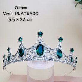 0143 corona verde PLATEADO EH7499