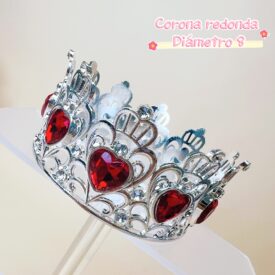 0163 corona redonda ROJO PLATEADO EH7683 mediana