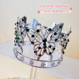 9945 corona redonda VERDE PLATEADO EH7655 mediana