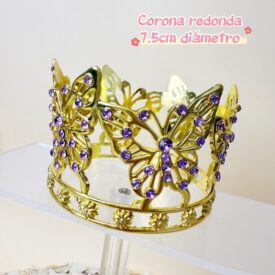 9943 corona redonda LILA DORADA EH7651 MEDIANA