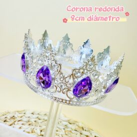 9952 corona redonda LILA PLATEADO EH7664 mediana