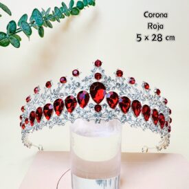 0186 corona ROJA PLATEADO EH1103