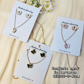 0343 Conjunto collar + aros nena QEH300-3-42cm