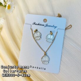 0341 Conjunto collar + aros nena QEH300-5-42cm