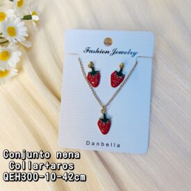 0338 Conjunto collar + aros nena QEH300-10-42cm
