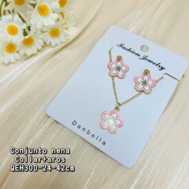 0316 Conjunto colla + aros nena QEH300-24-42 cm