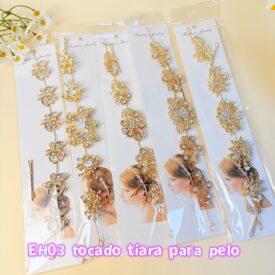 0231 tocado o tiara para pelo al azar EH03 DORADO