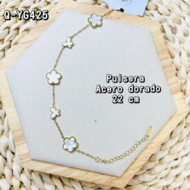 0483 Pulsera acero dorado Q-YG425