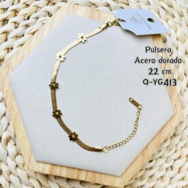 1031 Pulsera acero dorado Q-YG413