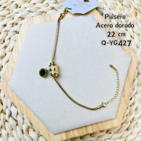 0491 Pulsera acero dorado Q-YG427