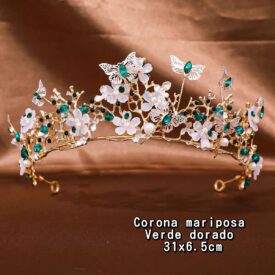 0526 corona MARIPOSA VERDE DORADO EH2023