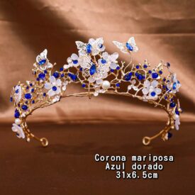 0528 corona MARIPOSA AZUL DORADO EH2022