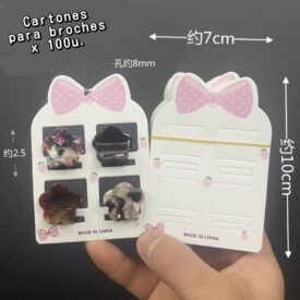 0536 cartón para broches x 100u. MOÑO