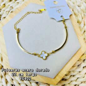 1033 Pulsera acero dorado Q-YG402