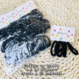 0672 Colitas de toalla 4.5cm PJ12 NEGRO