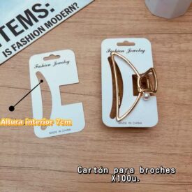 0677 carton para broches x 100u. Altura interior 7cm