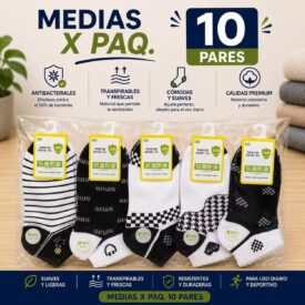 3611 medias x paq. 10 pares (TALLE 35-40)