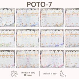 3621 medias x paq. 10 pares al azar (TALLE 35-40) POTO-7