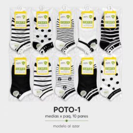 3622 medias x paq. 10 pares al azar (TALLE 35-40) POTO-1
