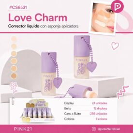 3305  corrector liquido LOVE CHARM con llavero al azar PINK21 CS6531